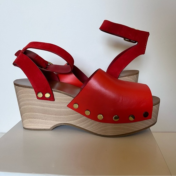 Celine red wedges in pristine condition!!! - Picture 3 of 6